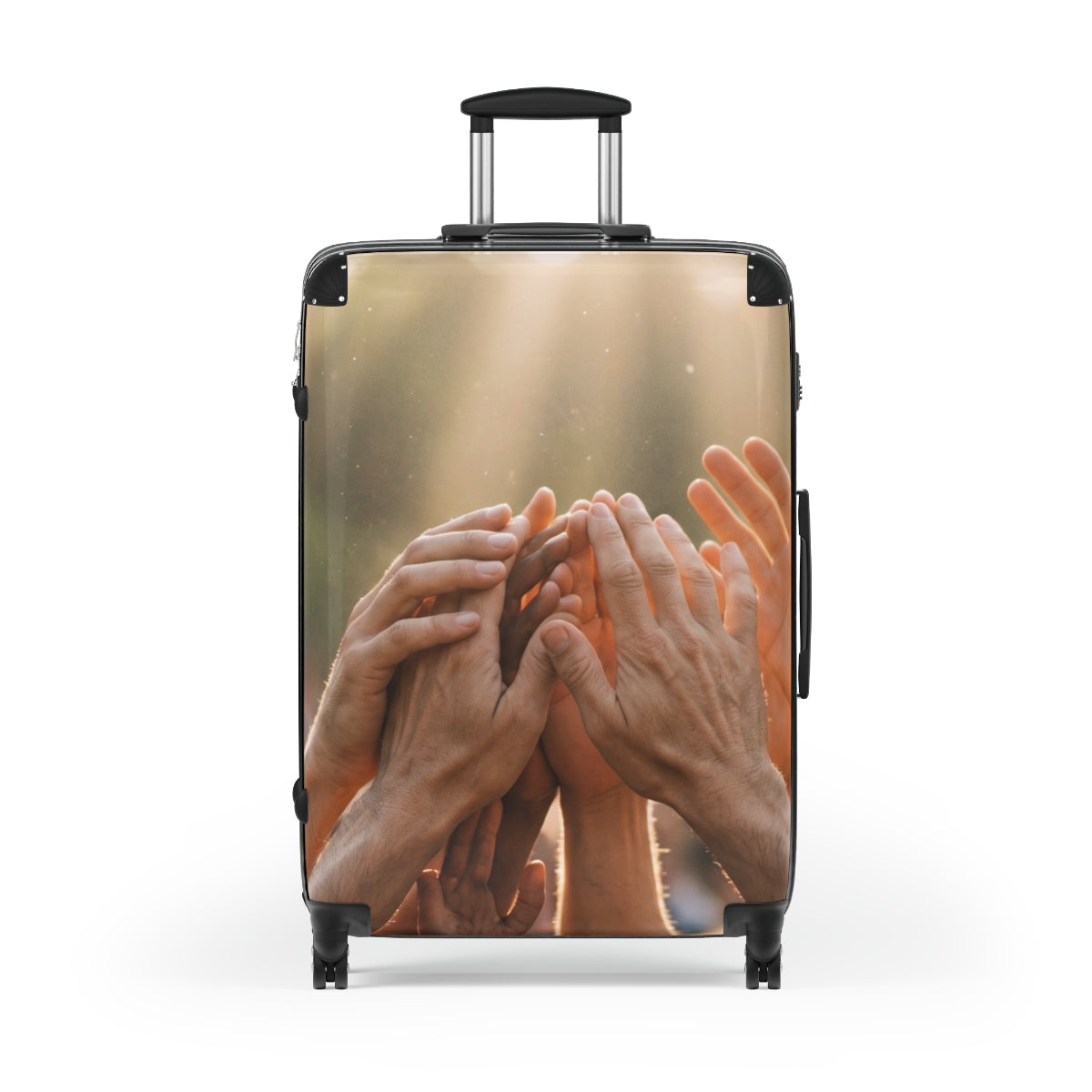 Suitcase - Golden Rays of Unity Wall Art | Echovira Gallery
