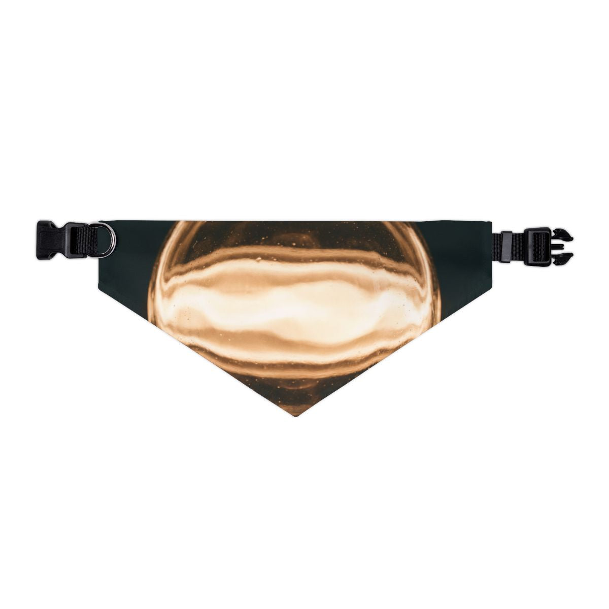 Pet Bandana Collar - Luminous Amber Sphere - Radiant Glow |...