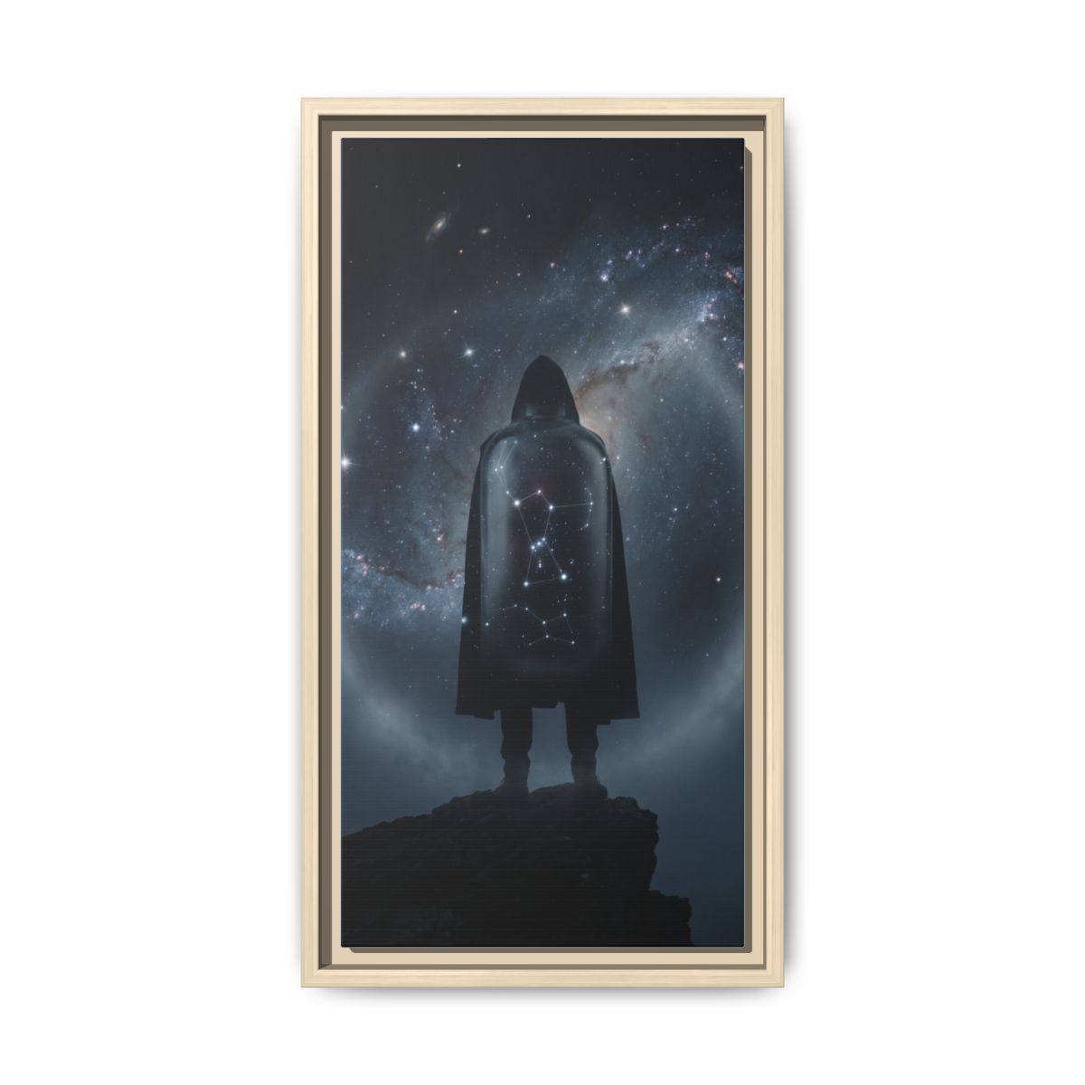 Framed Matte Canvas - Cosmic Sentinel — Natural / 1.25" (8×10, 9×12, 11×14, 12×16, 10×20, 12×18, 16×20, 16×24, 12×36, 18×24, 20×24, 16×32, 20×30, 24×30, 16×48, 24×32, 24×36, 24×48, 20×60, 30×40, 32×48, 30×60 & 40×60)
