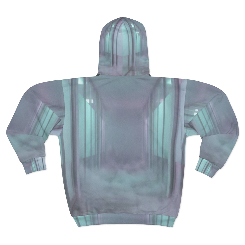 Men's Zip Hoodie - Liminal Office Fog | Echovira Gallery