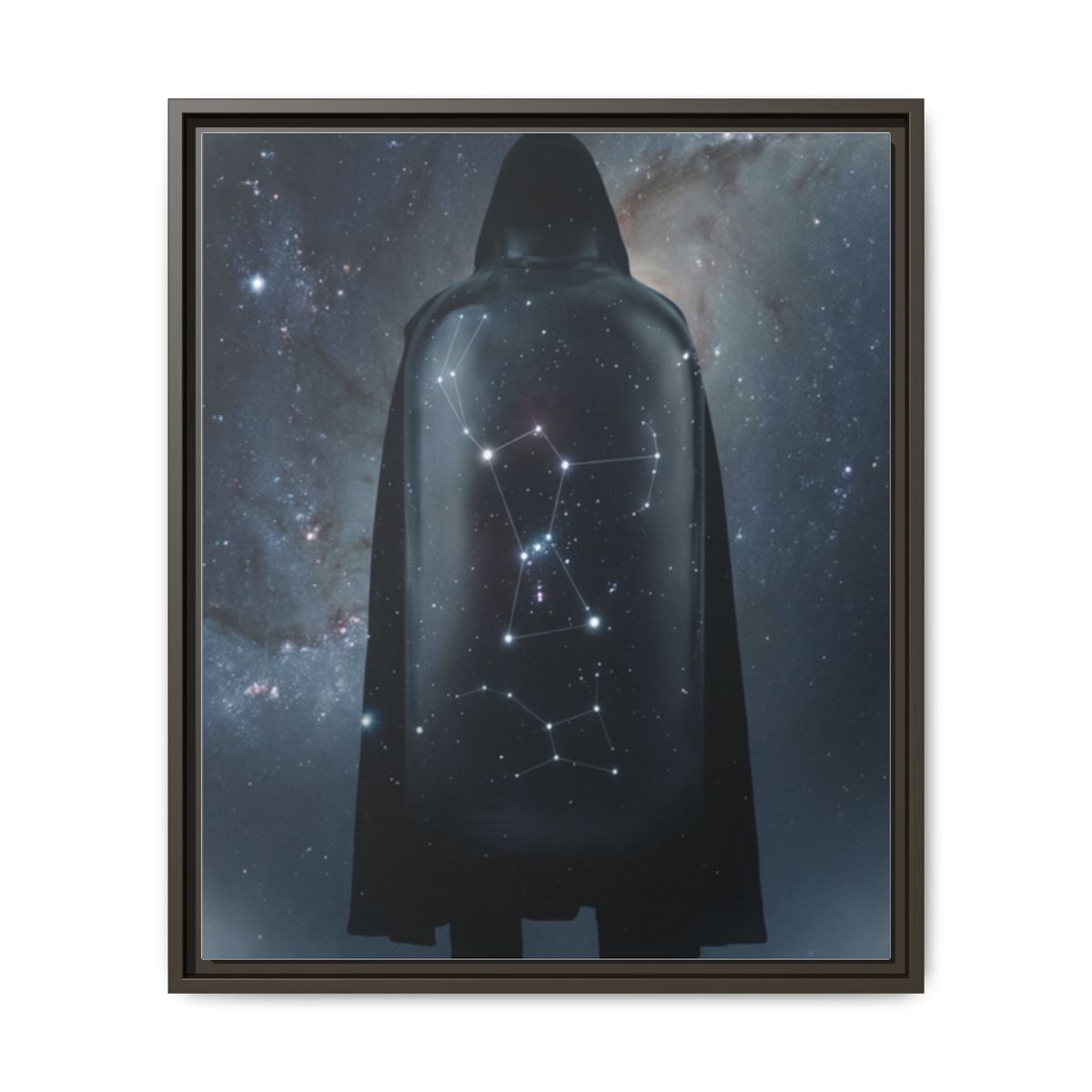 Framed Matte Canvas - Cosmic Sentinel — Espresso / 1.25" (8×10, 9×12, 11×14, 12×16, 10×20, 12×18, 16×20, 16×24, 18×24, 12×36, 20×24, 16×32, 20×30, 24×30, 24×32, 16×48, 24×36, 24×48, 30×40, 20×60, 32×48, 30×60 & 40×60)