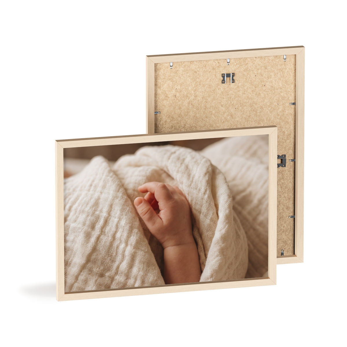 Posters with Wooden Frame - Soft Neutral Art
