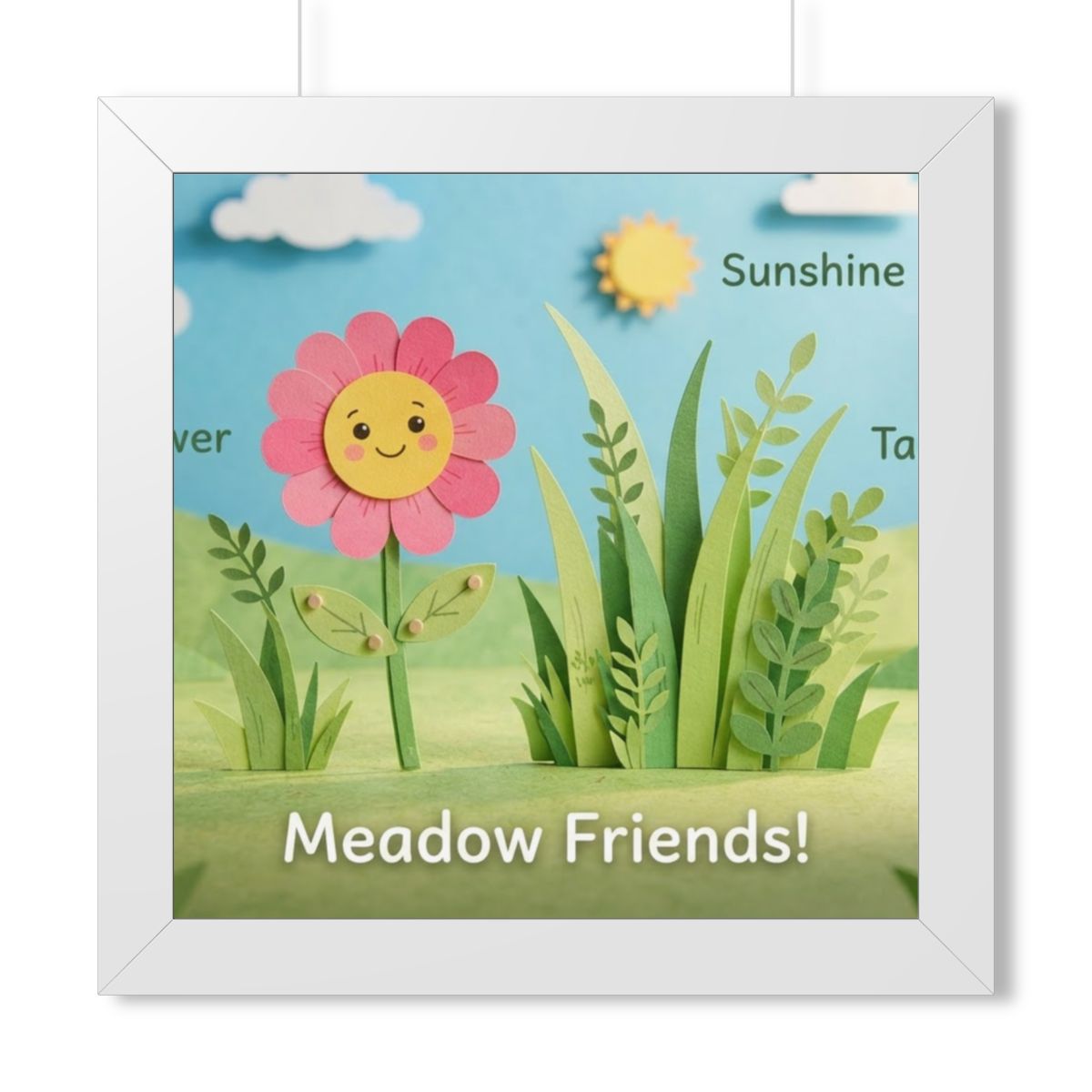 Framed Horizontal Poster - Meadow Vista — White (14×11... |...