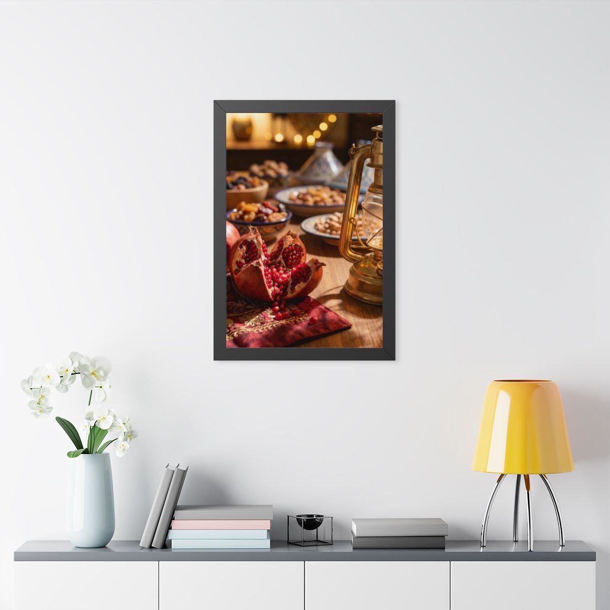 Framed Vertical Poster - Twilight Lantern Feast (11×14... |...