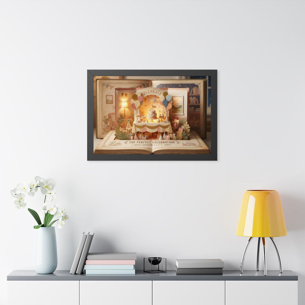Framed Horizontal Poster - Storybook World — Black (14×11......