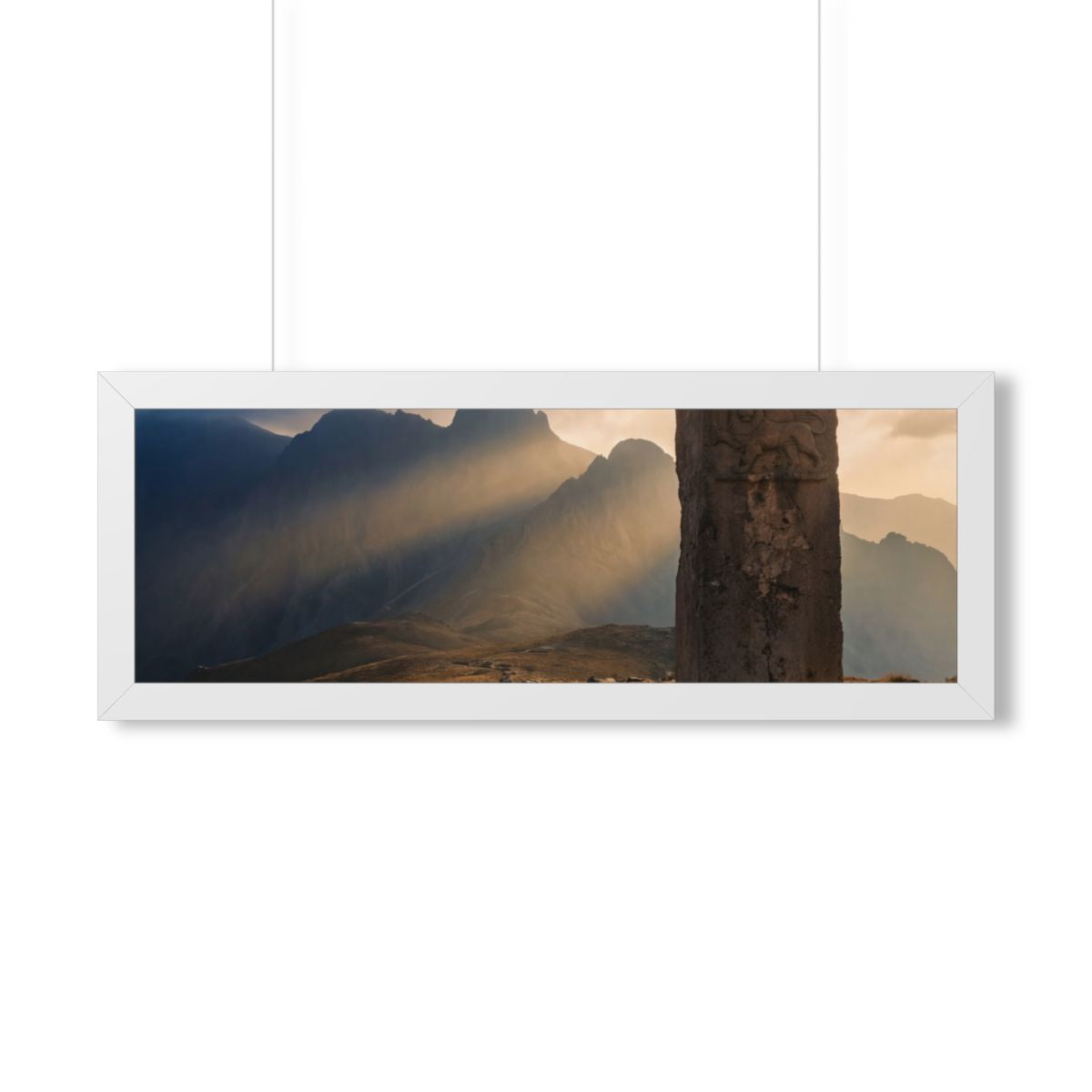 Framed Horizontal Poster - Mystic Monolith Ancient Persian...