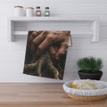 Tea Towels with Forest Roots and Hands Art