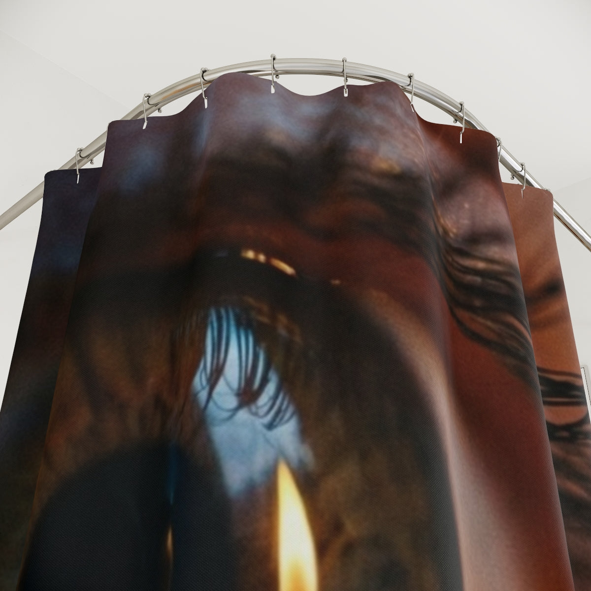 Shower Curtains - Amber Iris Reflection Fine Art Print |...