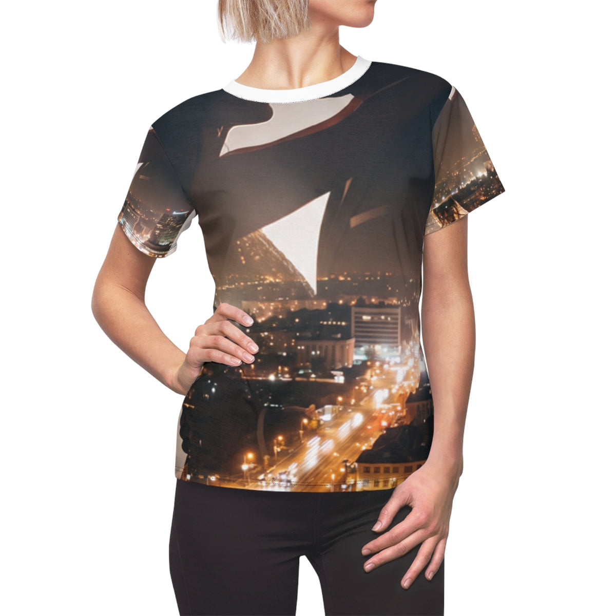 Women's Cut & Sew Tee - Midnight City lights | Echovira...