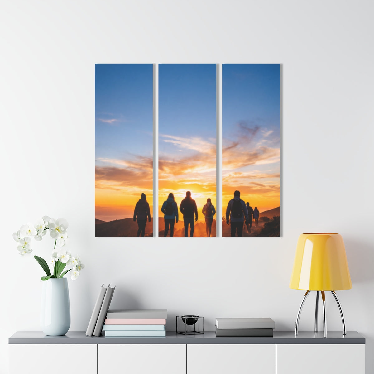 Triptych Acrylic Prints - Sunset Vistas — Portrait
