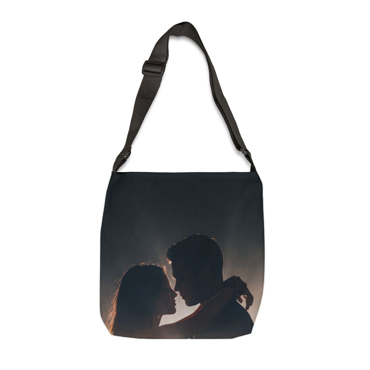 Adjustable Tote Bag - City Glow Romance | Echovira Gallery