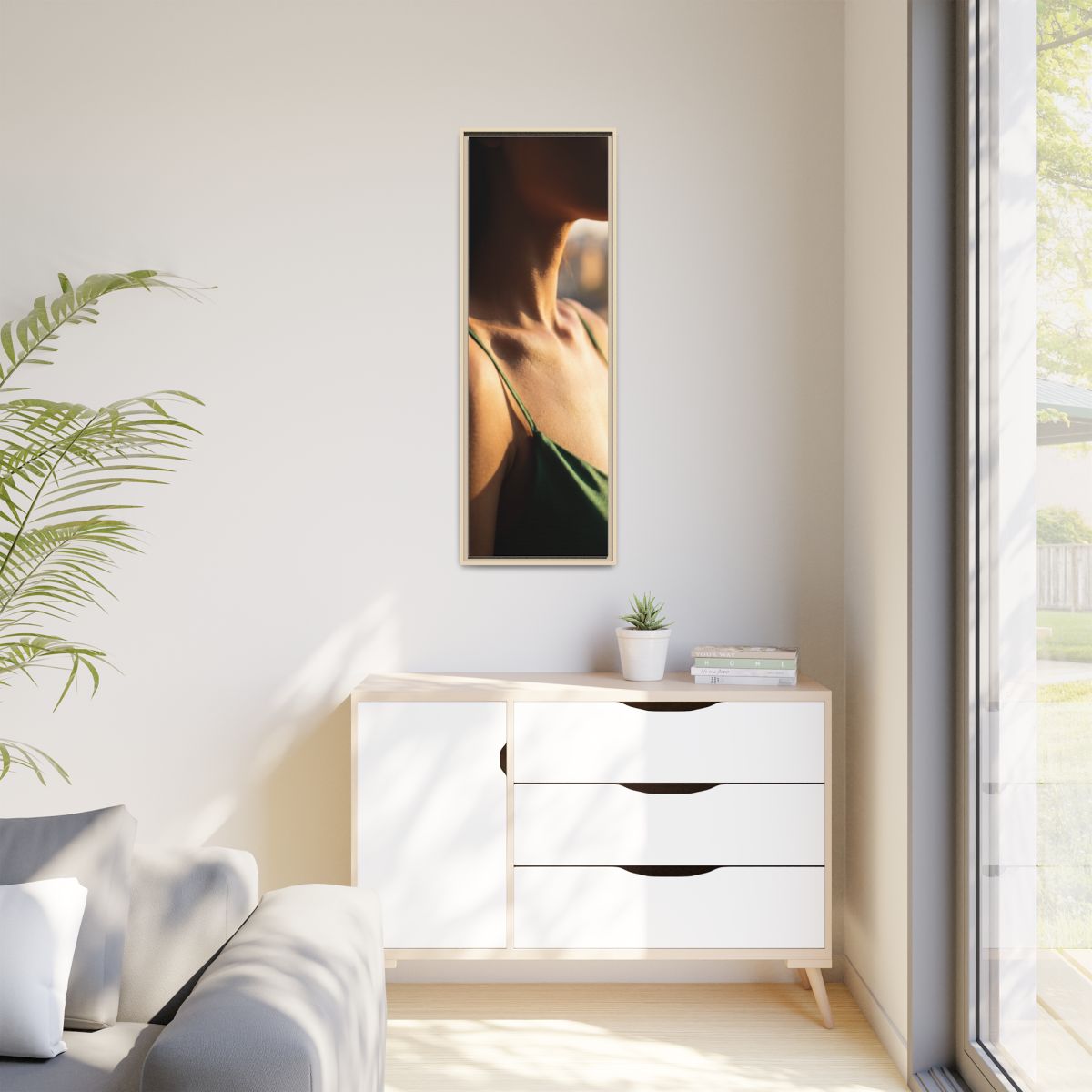 Golden Hour Matte Canvas - Framed Sunset Wall Art — Natural...