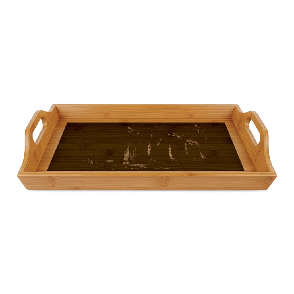 Bamboo Serving Tray - Temple Silhouette | Echovira Gallery