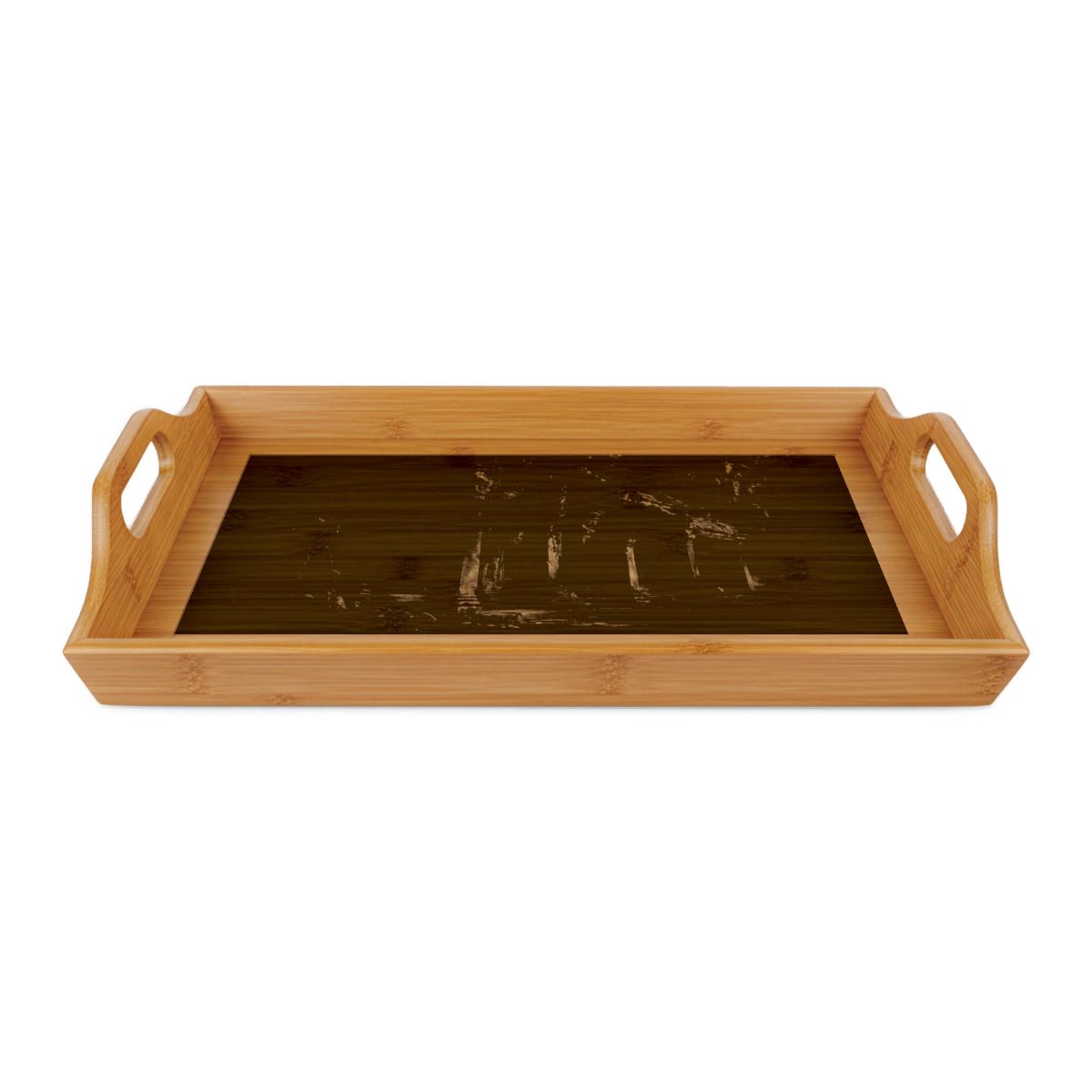 Bamboo Serving Tray - Temple Silhouette | Echovira Gallery
