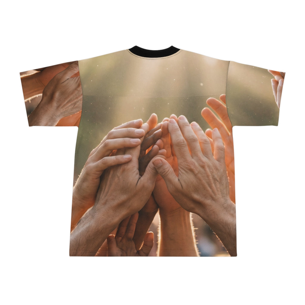 Unisex Football Jersey - Golden Rays of Unity Wall Art |...