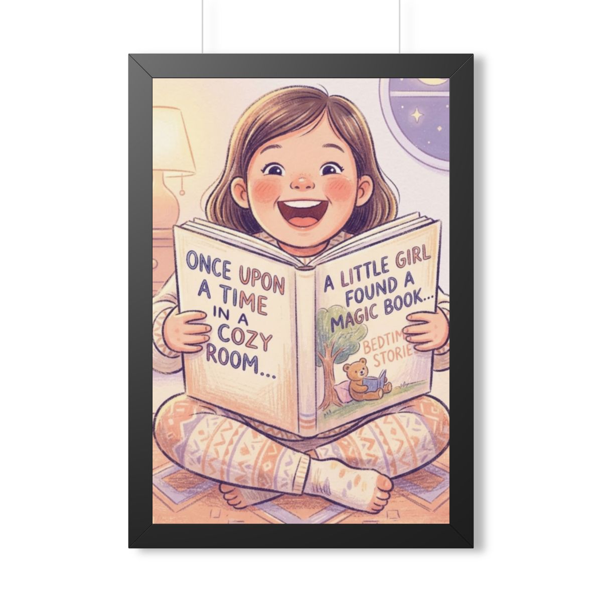 Framed Vertical Poster - Storytime — Black (11×14, 12×16......