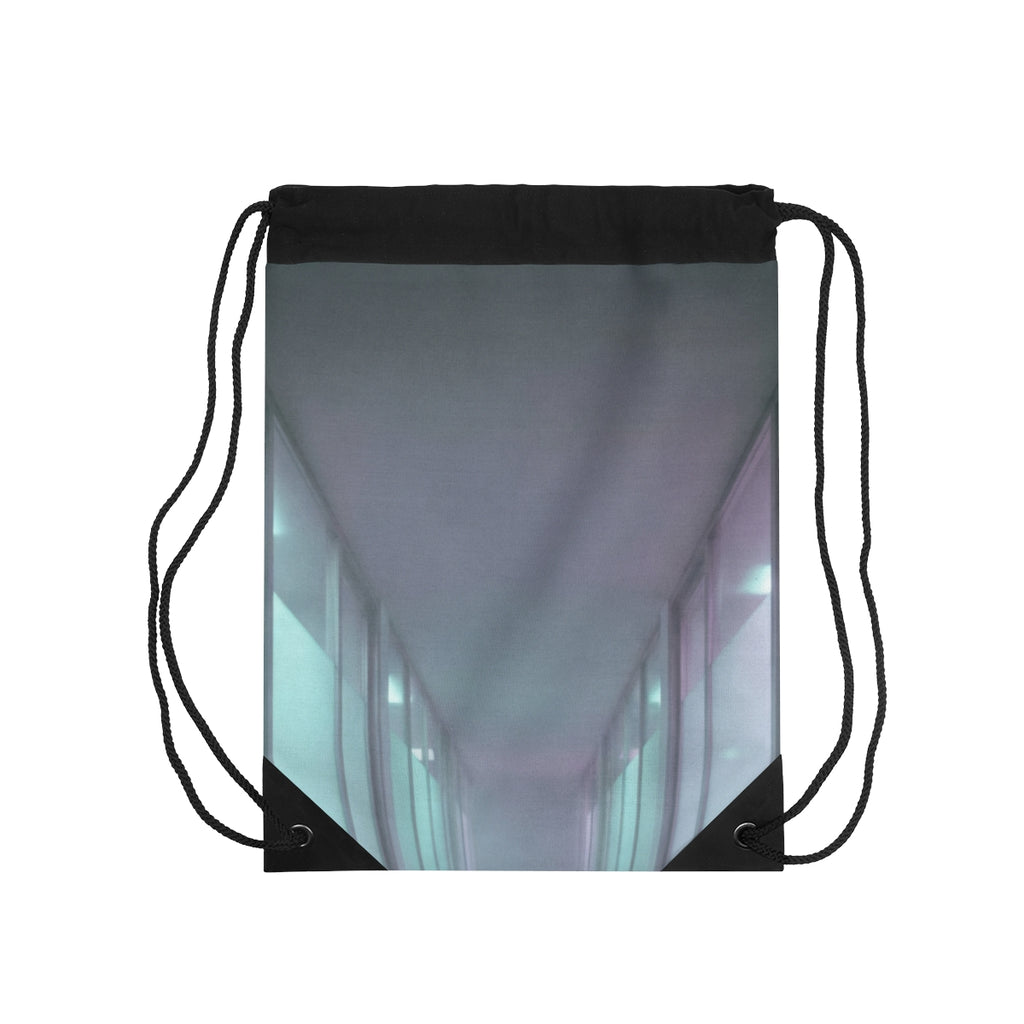 Drawstring Bag - Liminal Corridor Fog Art Print | Echovira...