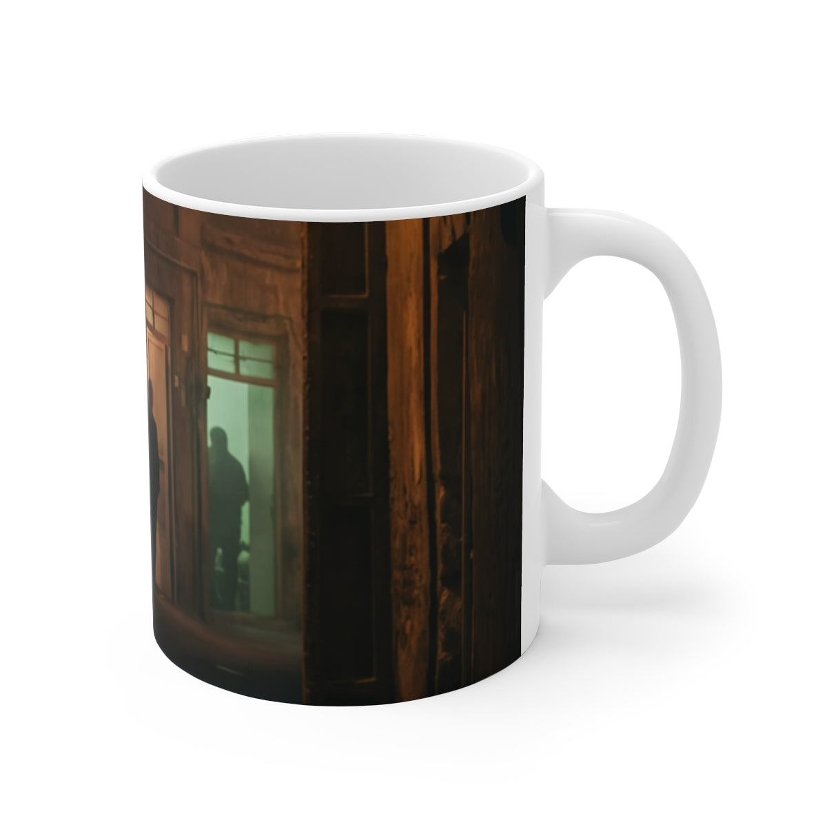 11oz White Mug - Midnight Shadows Glow | Echovira Gallery