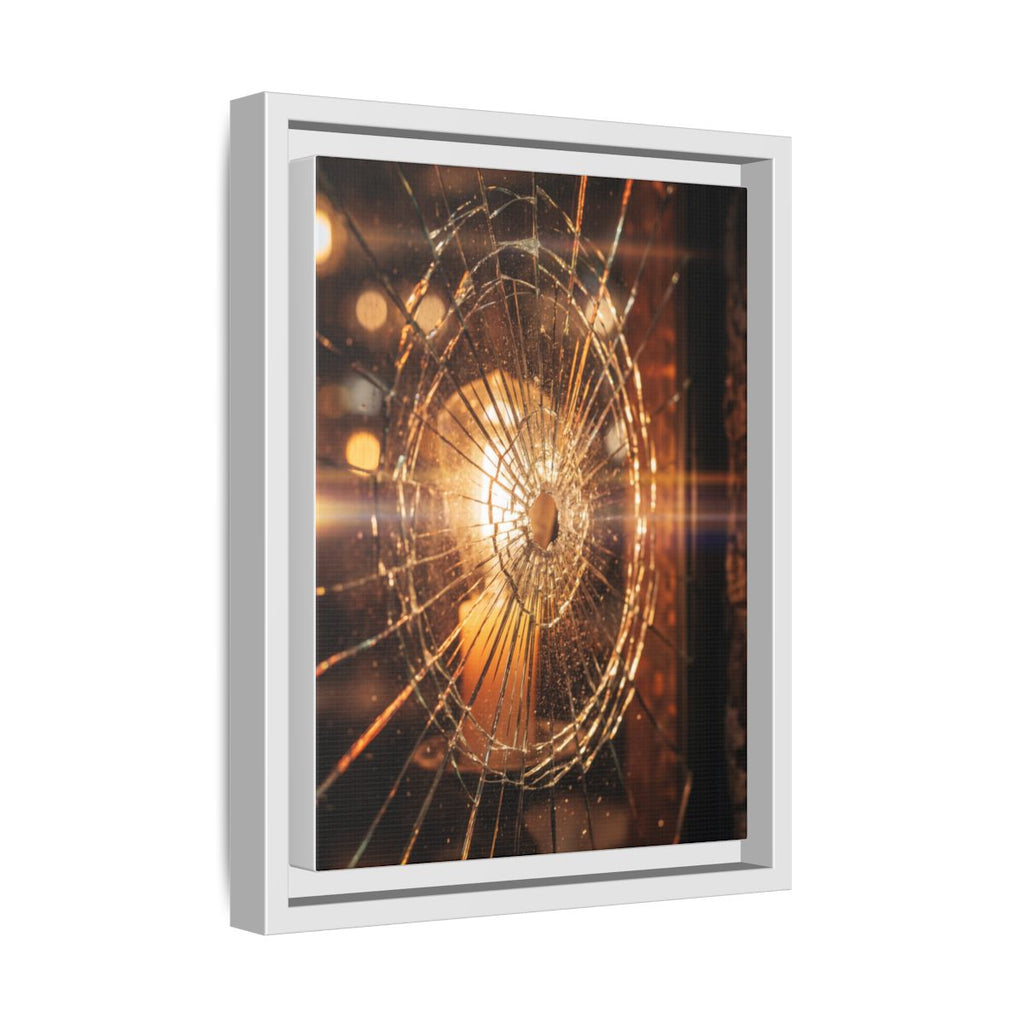 Framed Matte Canvas - Shattered Glass