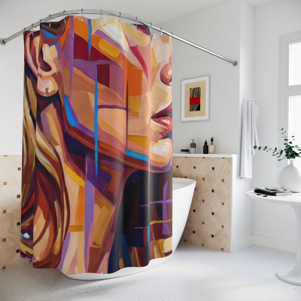 Shower Curtain - Shattered Elegance | Echovira Gallery