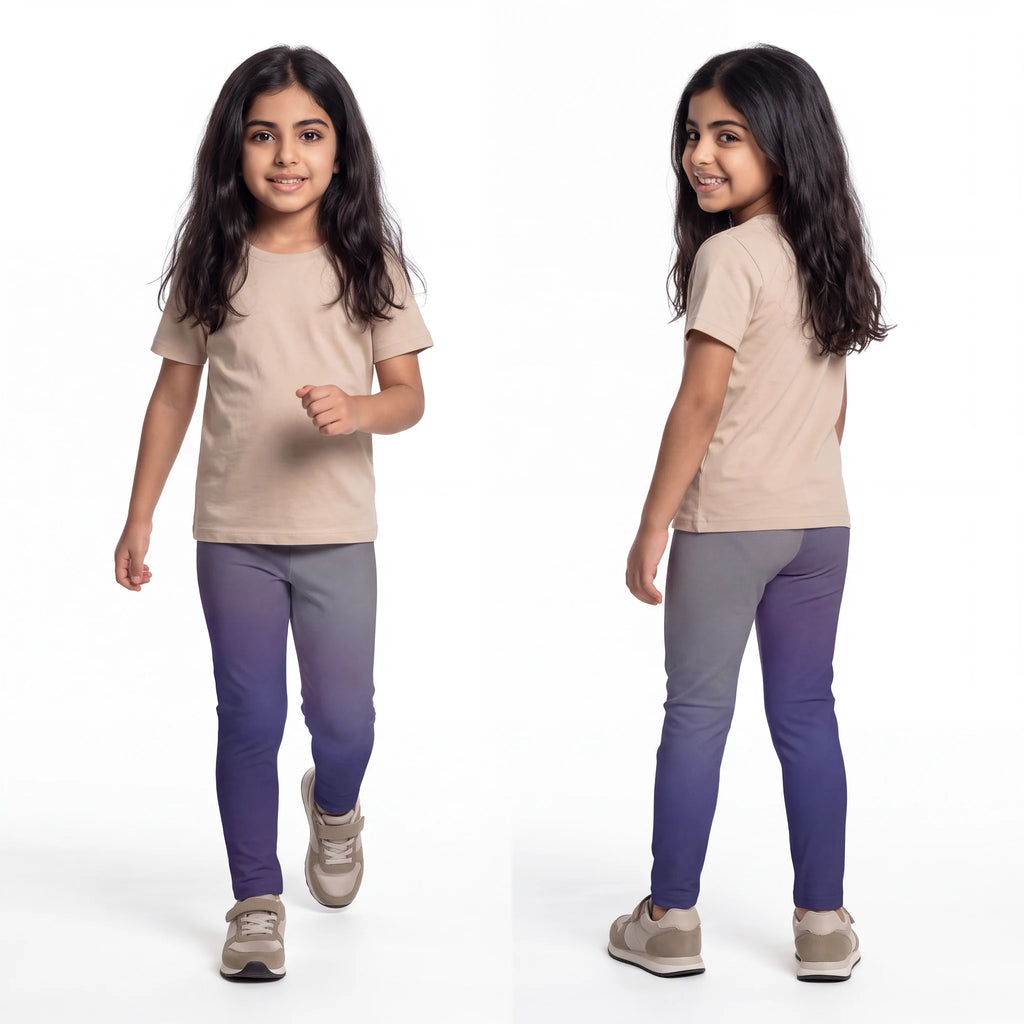 Cosmic Bloom Nebula Kids Leggings