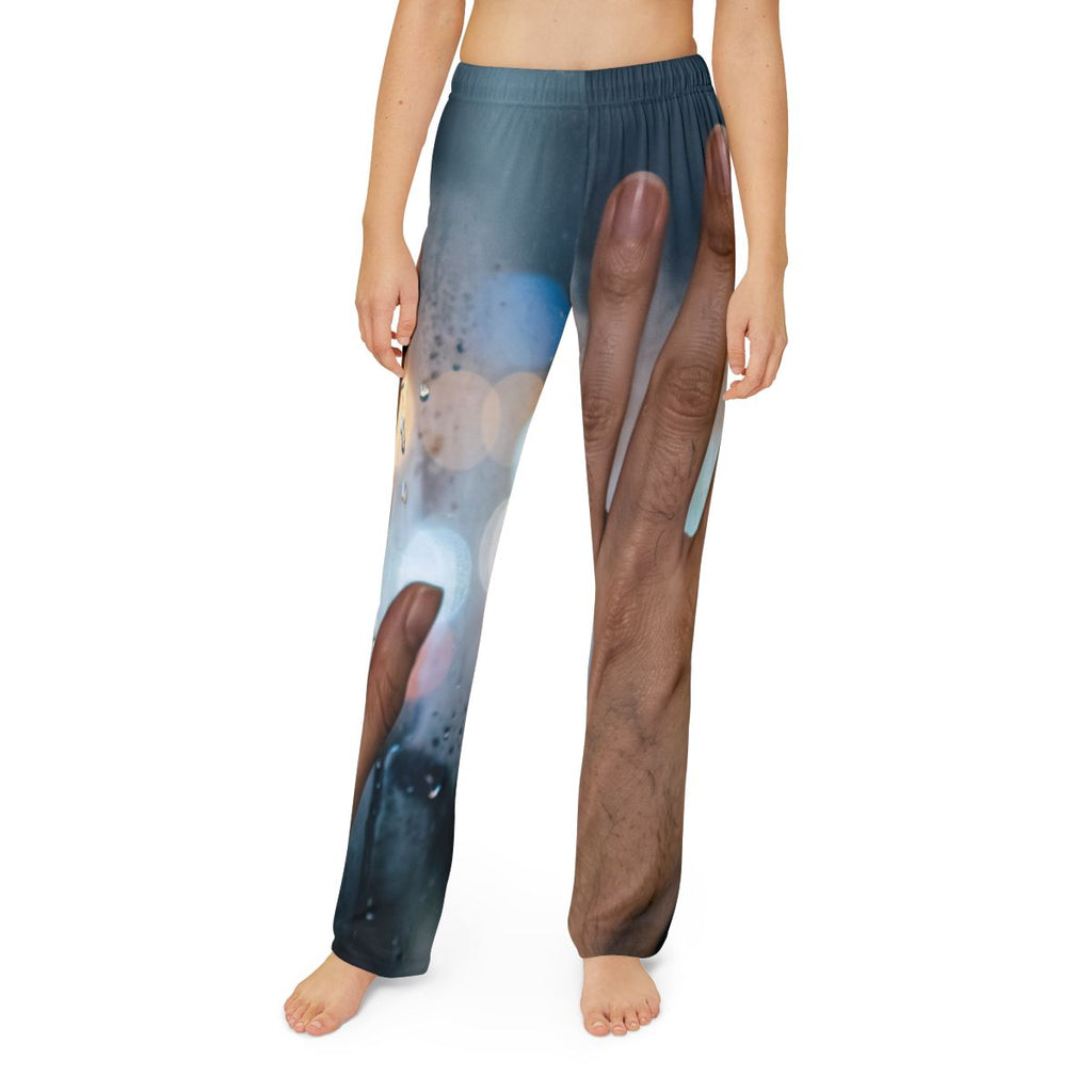 Kids Lounge Pants Rainy City Window Art