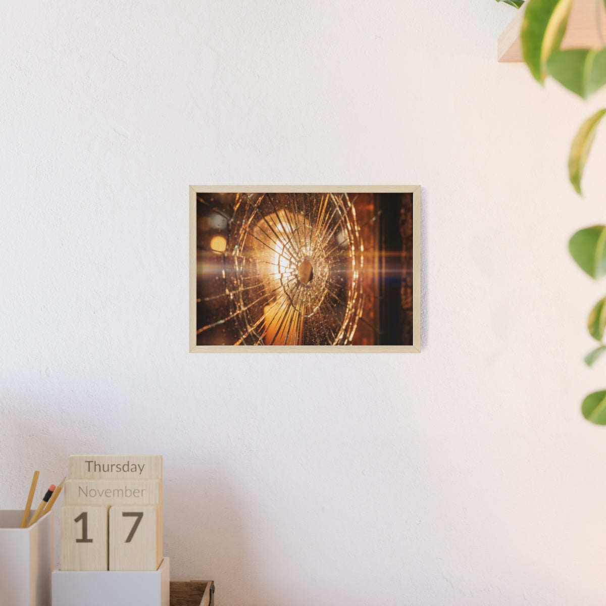 Wood Framed Poster - Cinematic Fracture