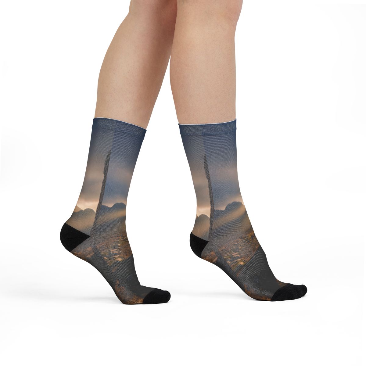 Sublimation Crew Socks - Mountains