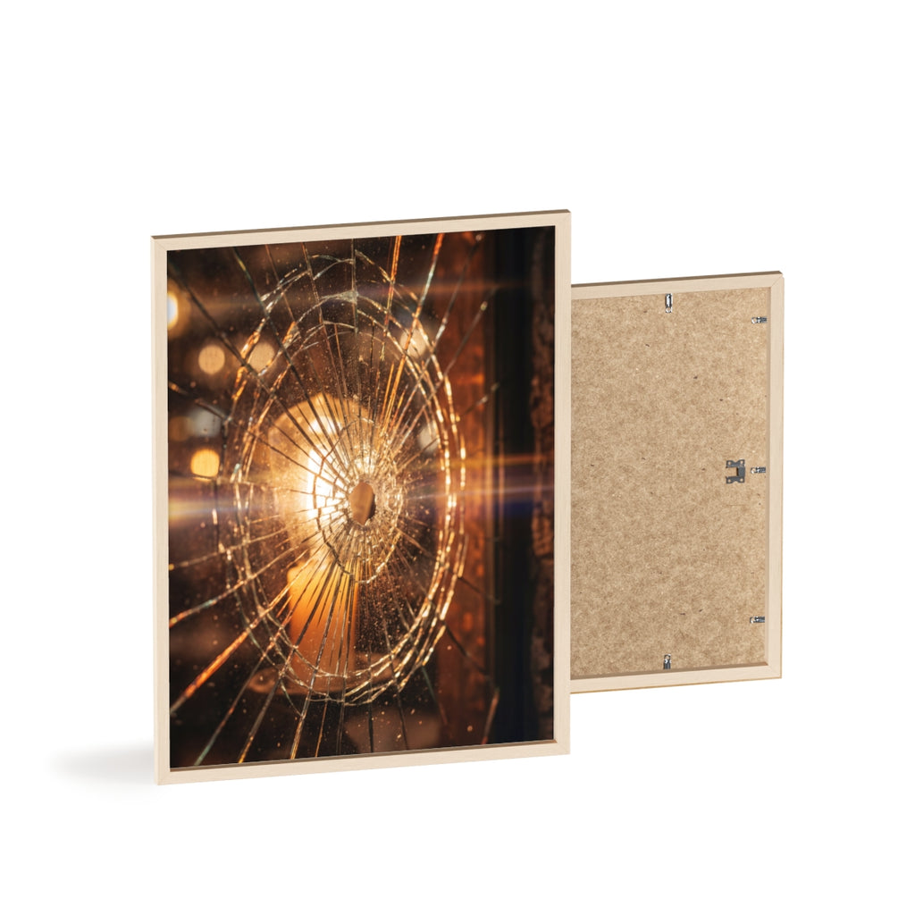 Wood Framed Poster - Cinematic Fracture