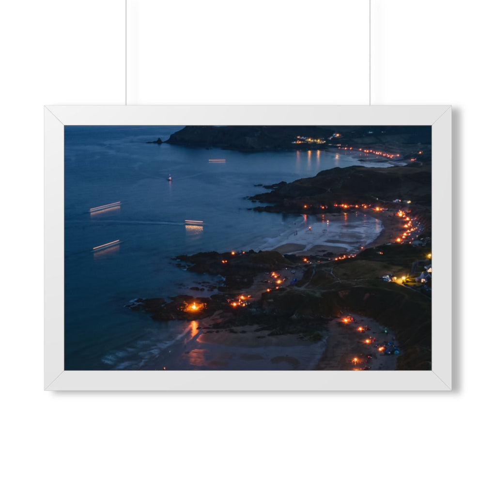 Framed Horizontal Poster - Coastal — White (14×11, 16×12......