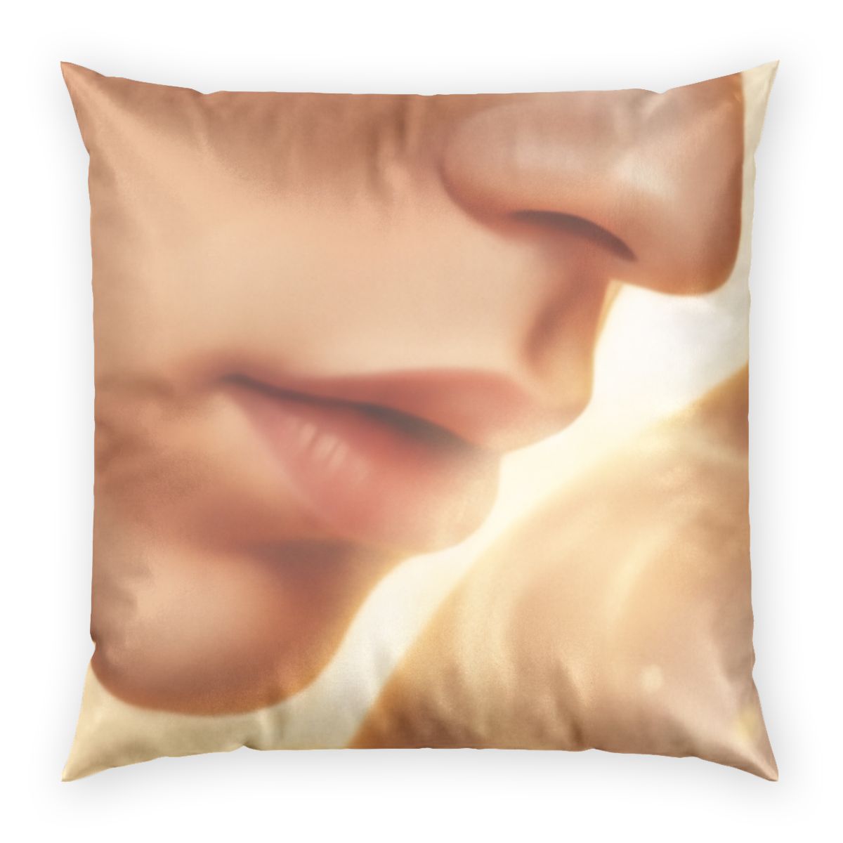 Poly Velvet Pillow - Golden Whisper Glow | Echovira Gallery