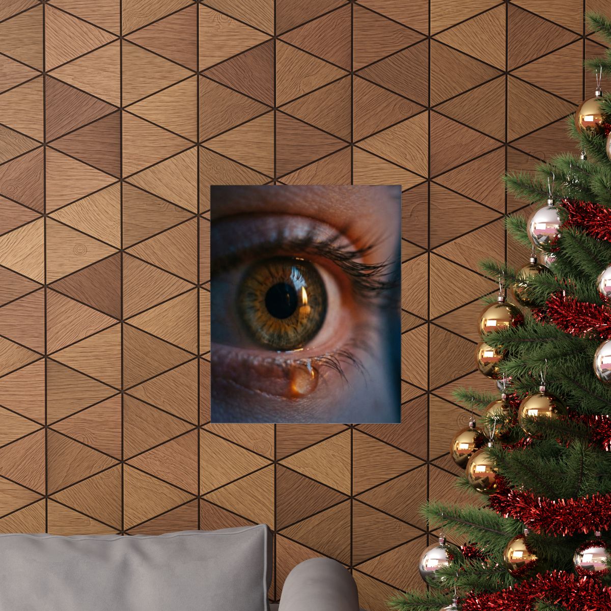 Matte Vertical Posters - Amber Iris Reflection Fine Art... |...