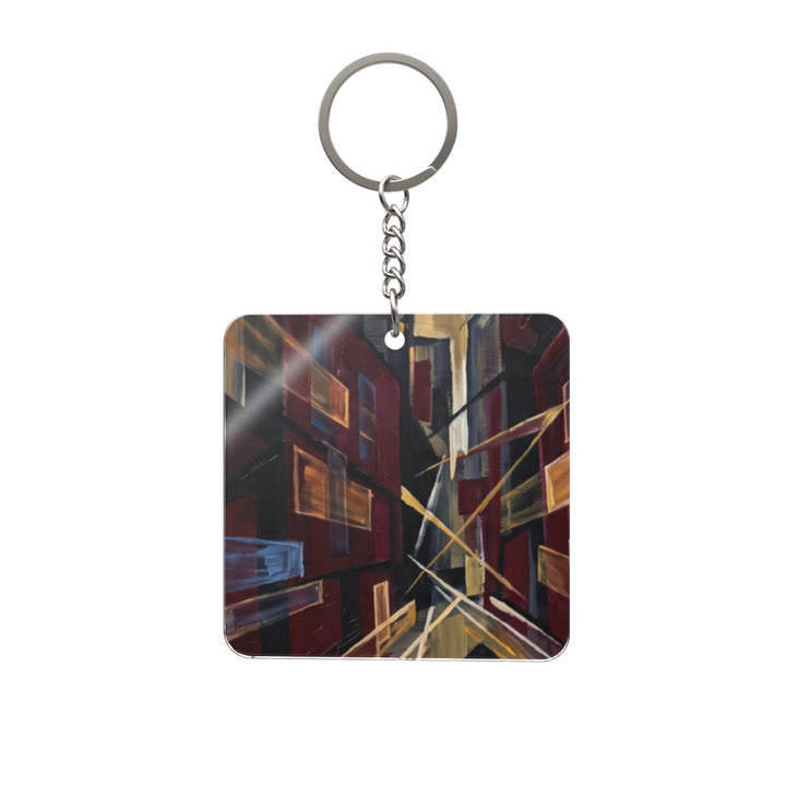 Square Keychain - Urban Perspective