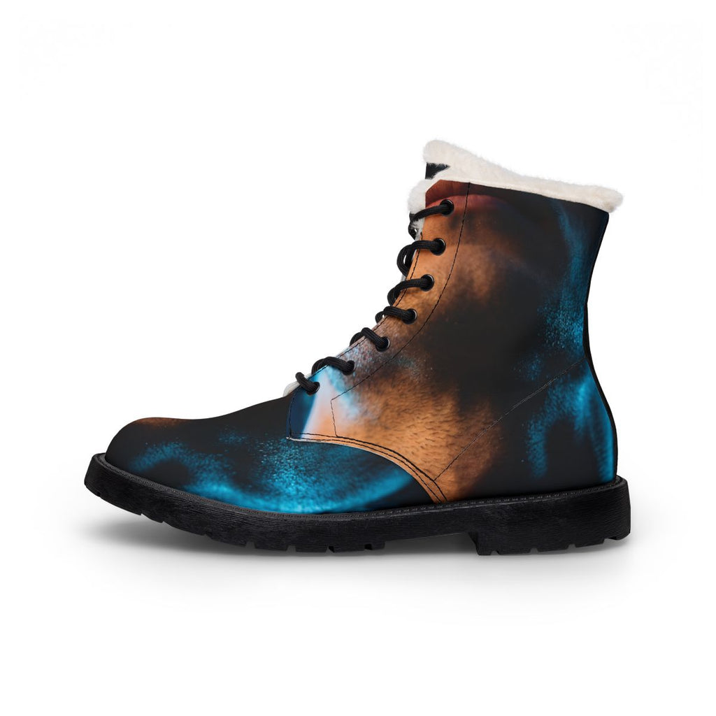 Men's Fur and Leather Boots - Noir Tread