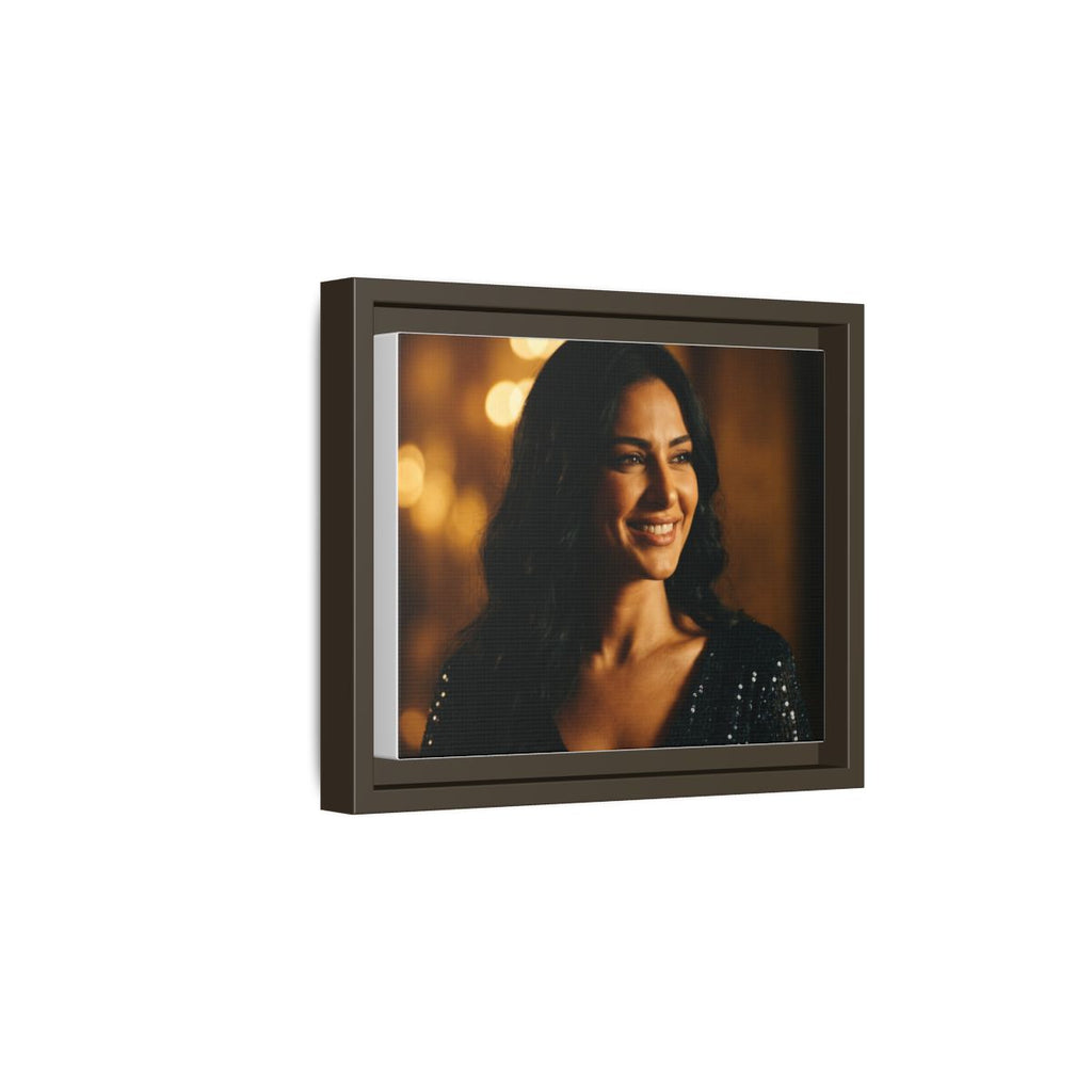 Framed Canvas Art - Golden Glamour — Espresso / 1.25"