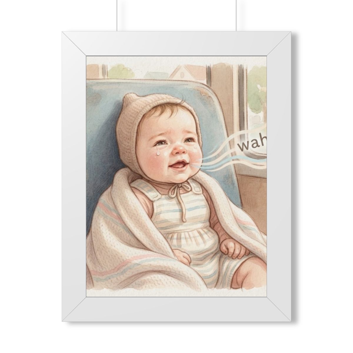 Framed Vertical Poster - Sweet Baby — White (11×14, 12×16......