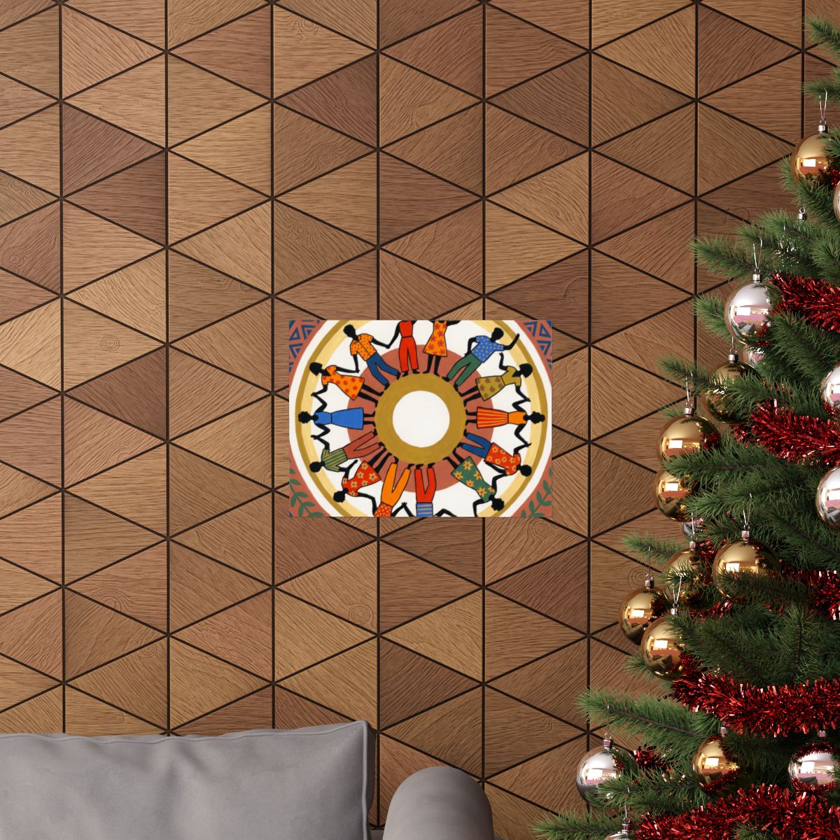 Matte Horizontal Poster - Unity Mandala Folk Art (10×8 &......