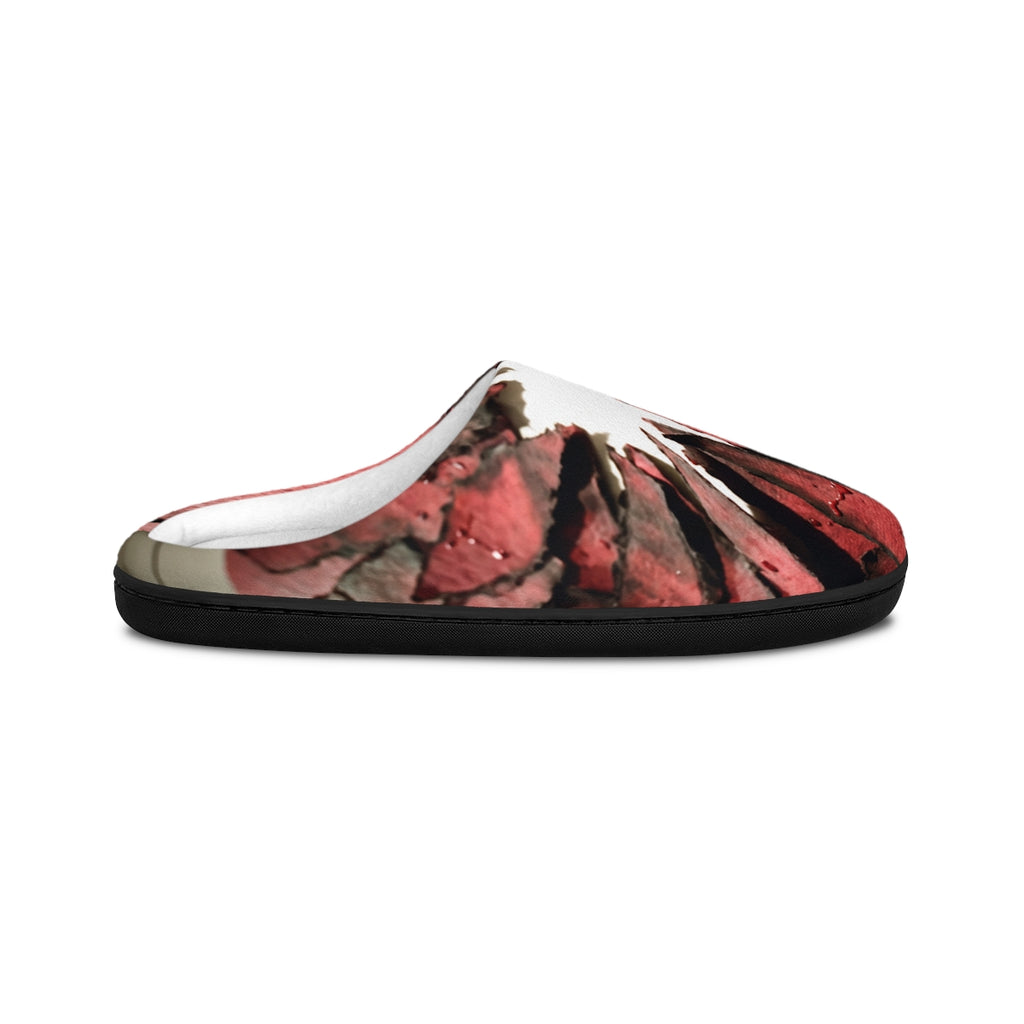 Crimson Abstract Women's Indoor Slippers