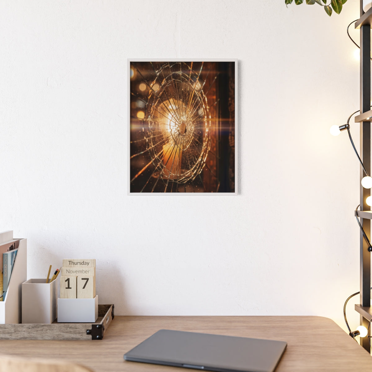 Wood Framed Poster - Cinematic Fracture