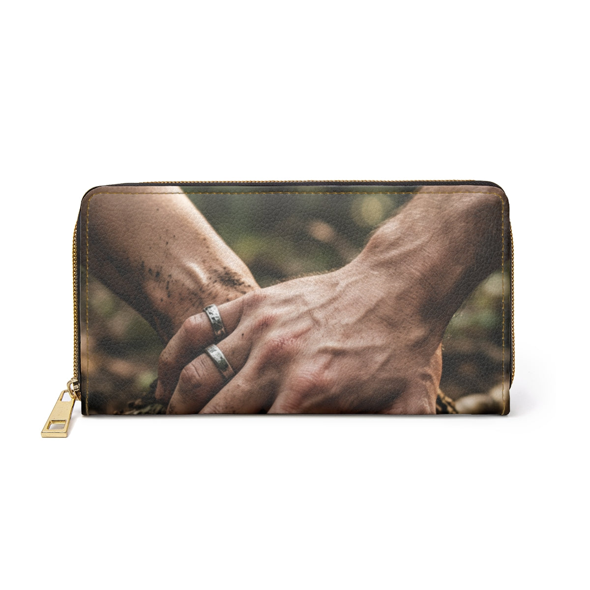 Forest Roots and Hands Zipper Wallet