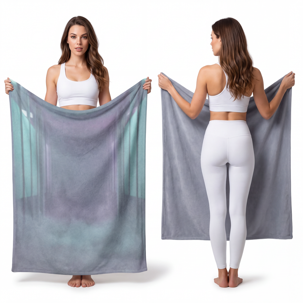 Velveteen Microfiber Blanket - Liminal Corridor Fog Art... |...