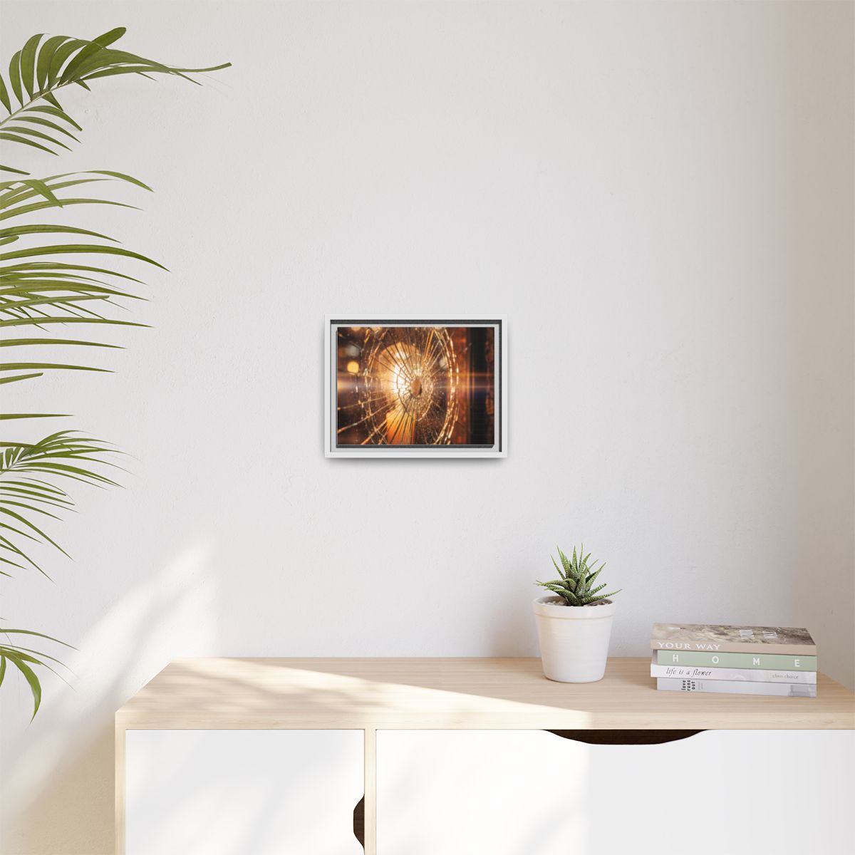 Framed Matte Canvas - Shattered Glass