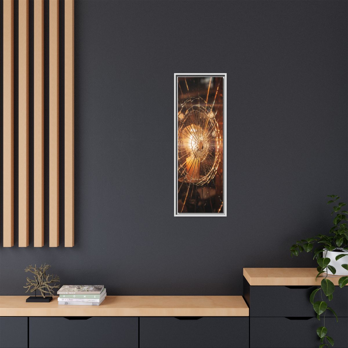 Framed Matte Canvas - Shattered Glass