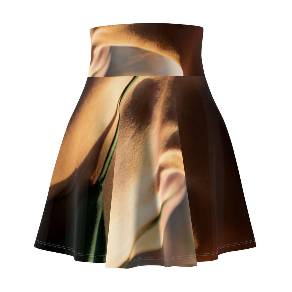 Women's Skater Skirt - Golden Hour - Emerald Sunset Glow |...