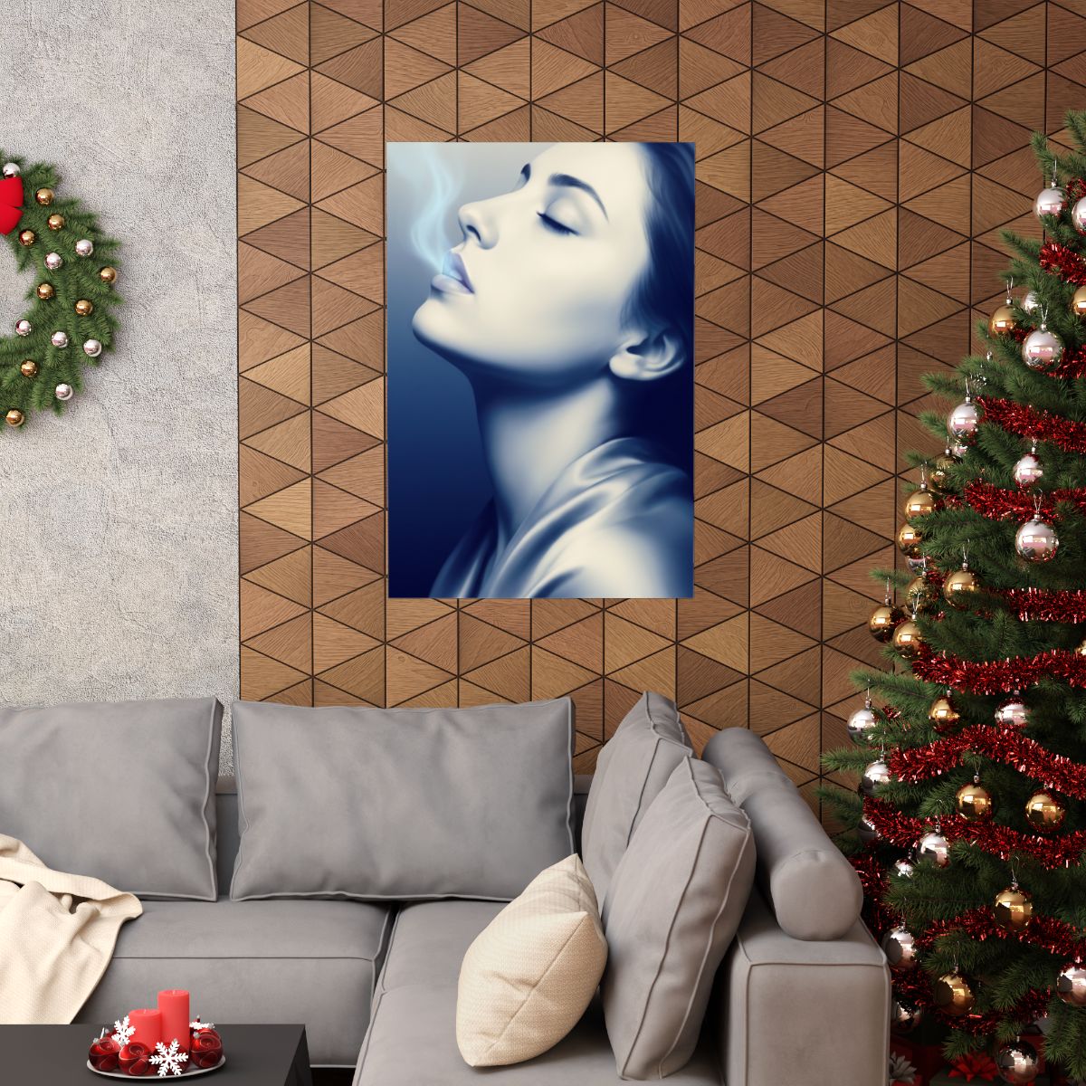 Matte Vertical Poster - Ethereal Blue Somnium Portrait (8×10...