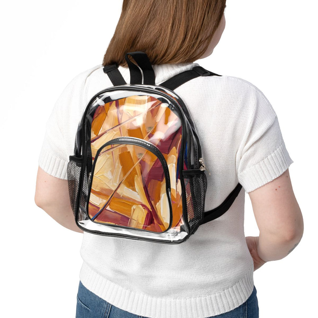 Stadium Backpack - Sunset Impasto Clear | Echovira Gallery