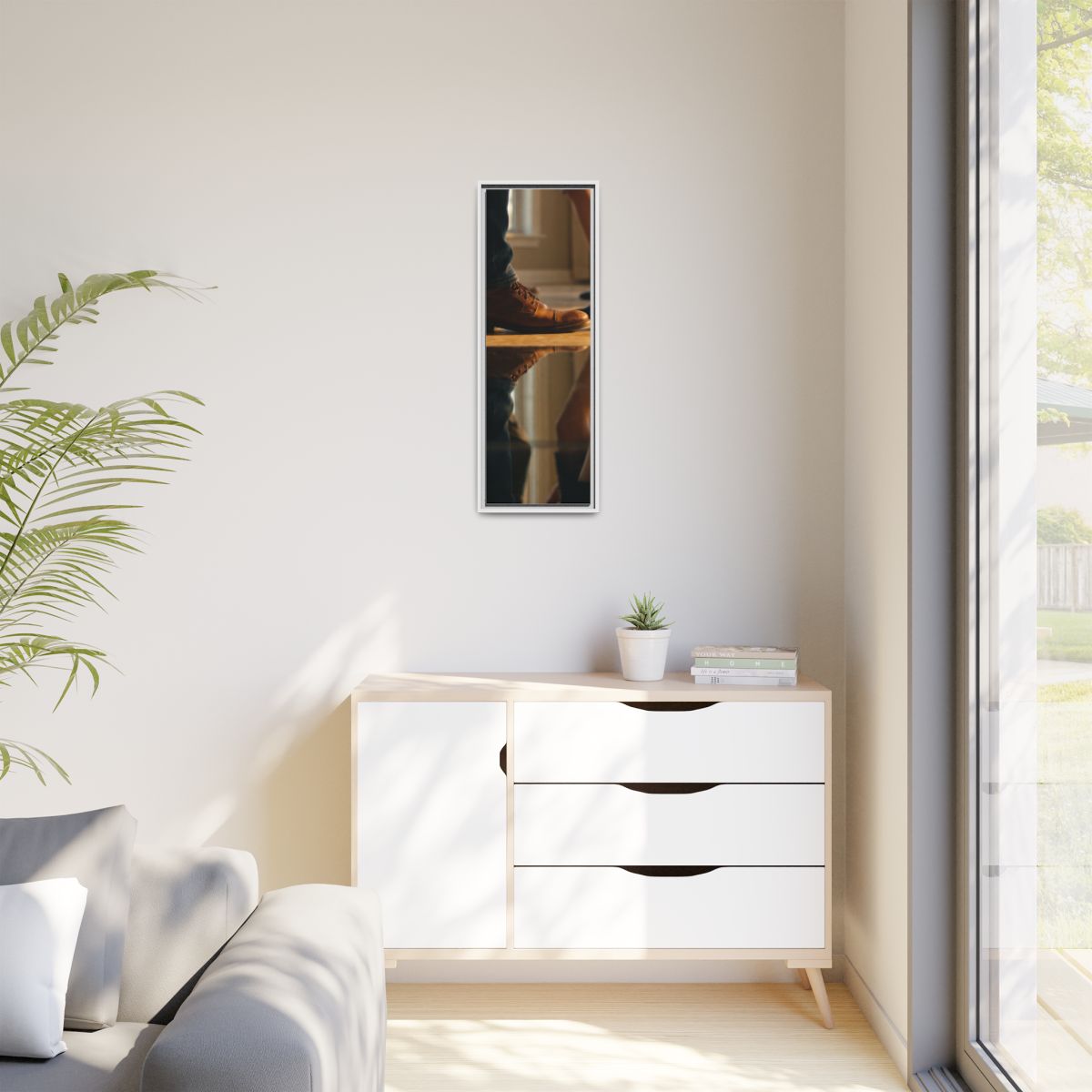 Matte Canvas, Framed - Golden Hour Reflections Cinematic Art...