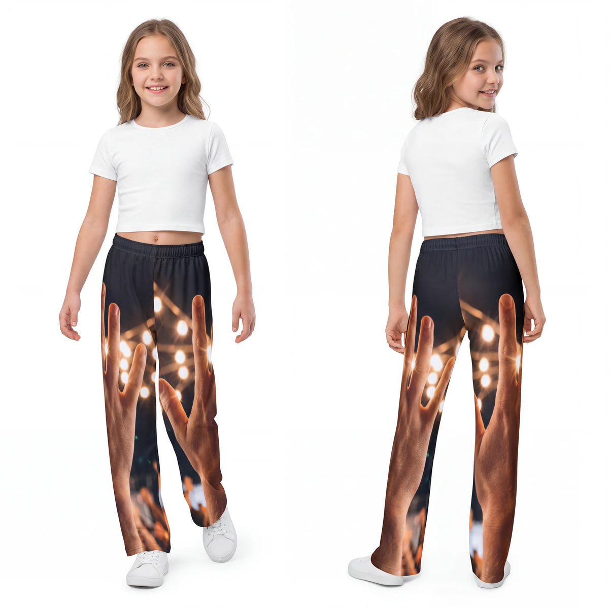 Kids Lounge Pants फेस्टिवल लाइट्स आर्ट के साथ