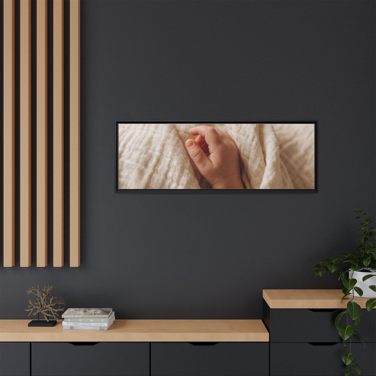 Framed Canvas - Minimalist Decor — Black / 1.25"