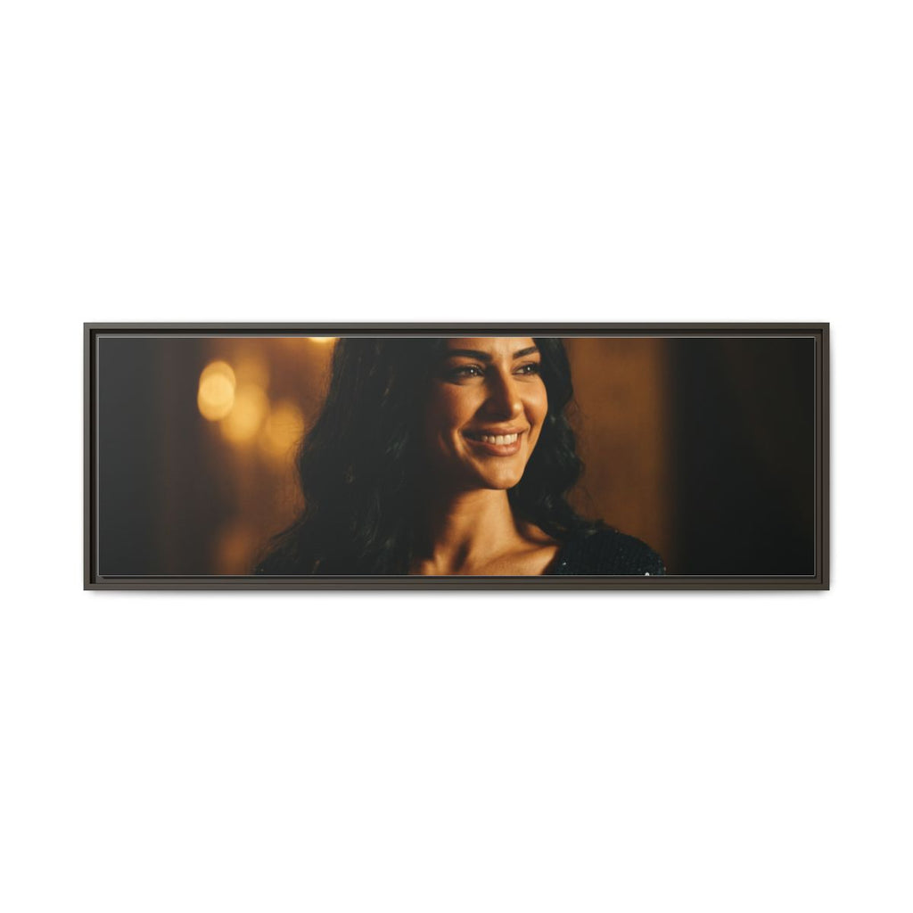 Framed Canvas Art - Golden Glamour — Espresso / 1.25"
